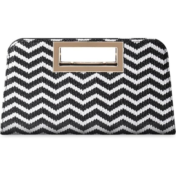 🆕Women’s Orange Vegan Leather Cut-Out Handle Evening Crossbody Shoulder Bag - Picture 1 of 7